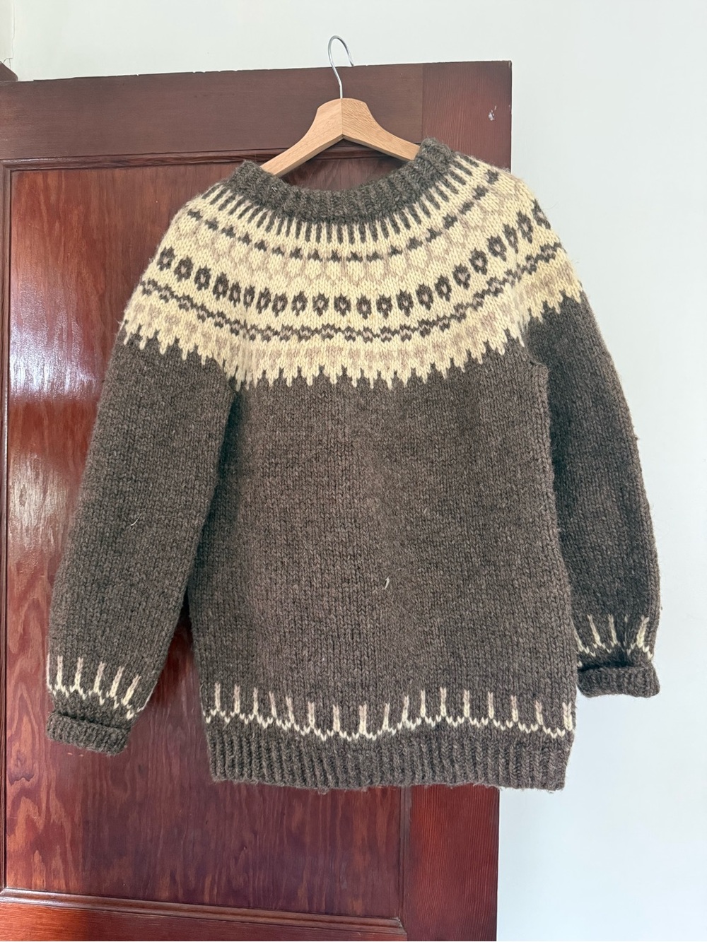 Wool unisex chunky sweater